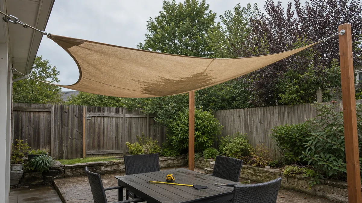 Shade Sail Installation Mistakes That Cause Sagging, Flapping and Water Pooling guide image